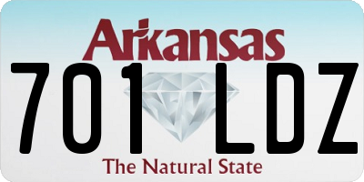 AR license plate 701LDZ