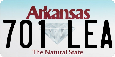 AR license plate 701LEA
