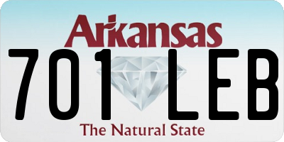 AR license plate 701LEB
