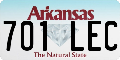AR license plate 701LEC