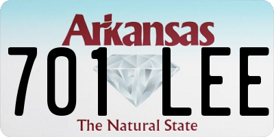 AR license plate 701LEE