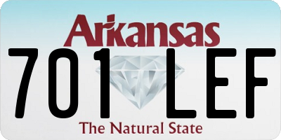 AR license plate 701LEF