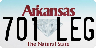 AR license plate 701LEG