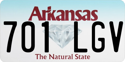 AR license plate 701LGV