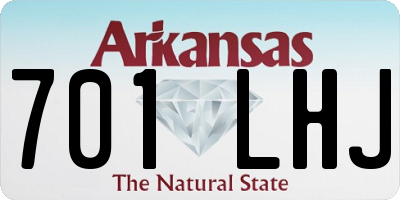 AR license plate 701LHJ
