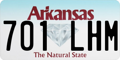 AR license plate 701LHM