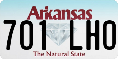 AR license plate 701LHO