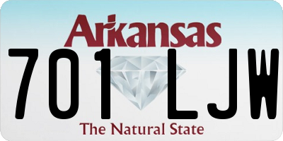 AR license plate 701LJW