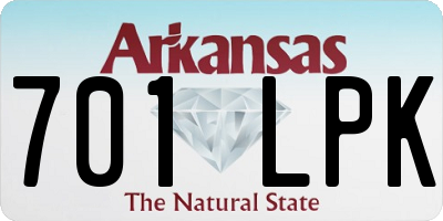 AR license plate 701LPK