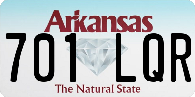 AR license plate 701LQR