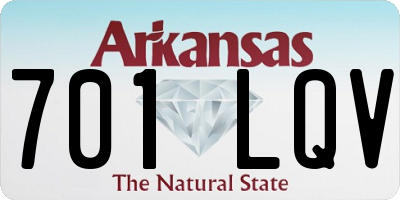 AR license plate 701LQV