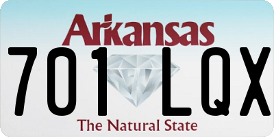AR license plate 701LQX