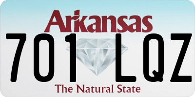 AR license plate 701LQZ