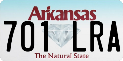 AR license plate 701LRA