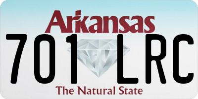 AR license plate 701LRC