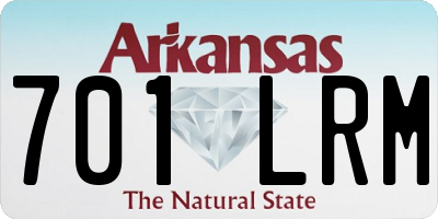 AR license plate 701LRM