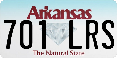 AR license plate 701LRS