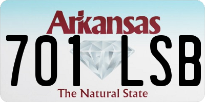 AR license plate 701LSB