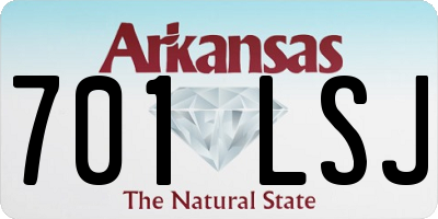 AR license plate 701LSJ