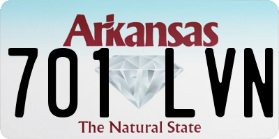 AR license plate 701LVN