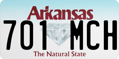 AR license plate 701MCH