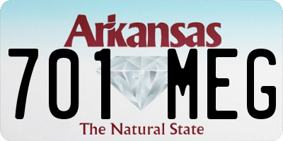 AR license plate 701MEG