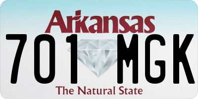 AR license plate 701MGK