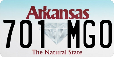 AR license plate 701MGO