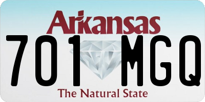 AR license plate 701MGQ