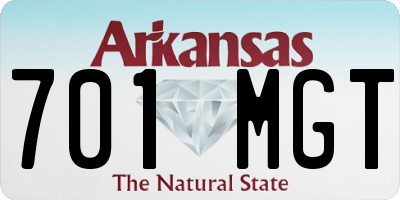 AR license plate 701MGT