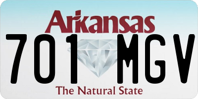 AR license plate 701MGV