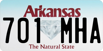 AR license plate 701MHA