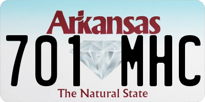 AR license plate 701MHC
