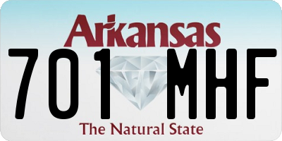 AR license plate 701MHF