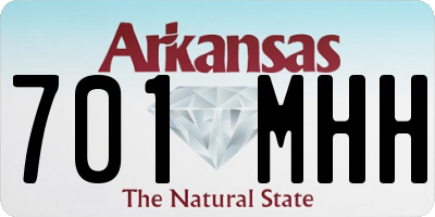 AR license plate 701MHH