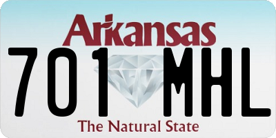 AR license plate 701MHL