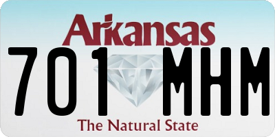 AR license plate 701MHM