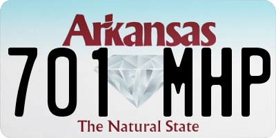AR license plate 701MHP