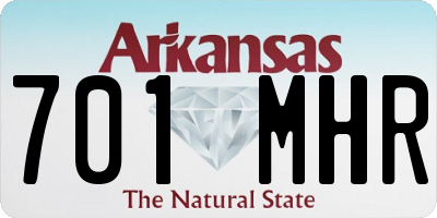 AR license plate 701MHR