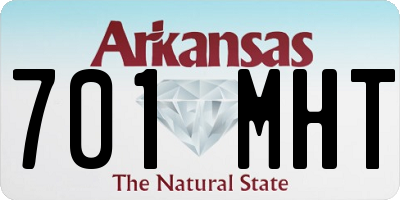 AR license plate 701MHT