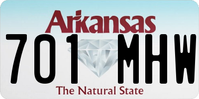 AR license plate 701MHW