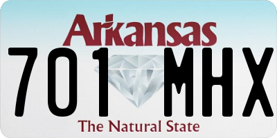 AR license plate 701MHX