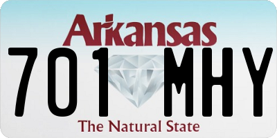 AR license plate 701MHY