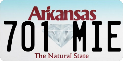 AR license plate 701MIE