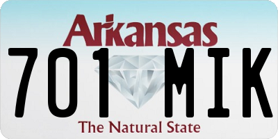 AR license plate 701MIK