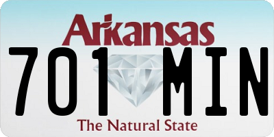 AR license plate 701MIN