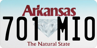 AR license plate 701MIO