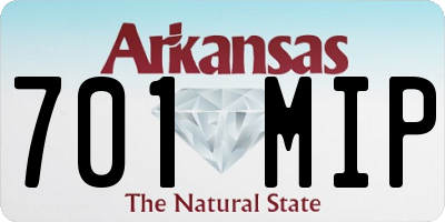 AR license plate 701MIP