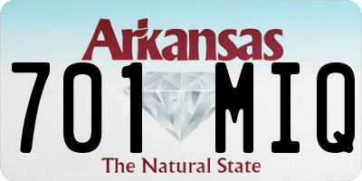 AR license plate 701MIQ