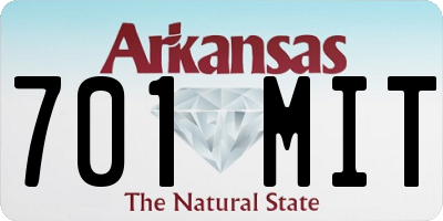 AR license plate 701MIT